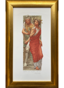 Репродукция-жикле на Ясен Гюзелев "Орфей и Евридика" - РАМКИРАНА